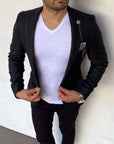Slim Fit İtalyan Kesim Örme Ceket