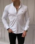 Slimfit Merserize Pamuk Uzun Kollu Gömlek