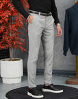 Slim Fit Kalıp Düz Kumaş Pantolon