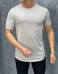 Kabartma Yazı Detaylı Slimfit Tişört