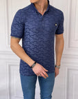 Slim Fit Baskı Polo Yaka Tshırt