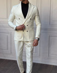Petek Örme Pamuk Likra İtalyan Kesim Slimfit Ceket Pantolon Takım Elbise