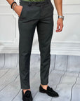 Slim Fit Kalıp Düz Kumaş Pantolon