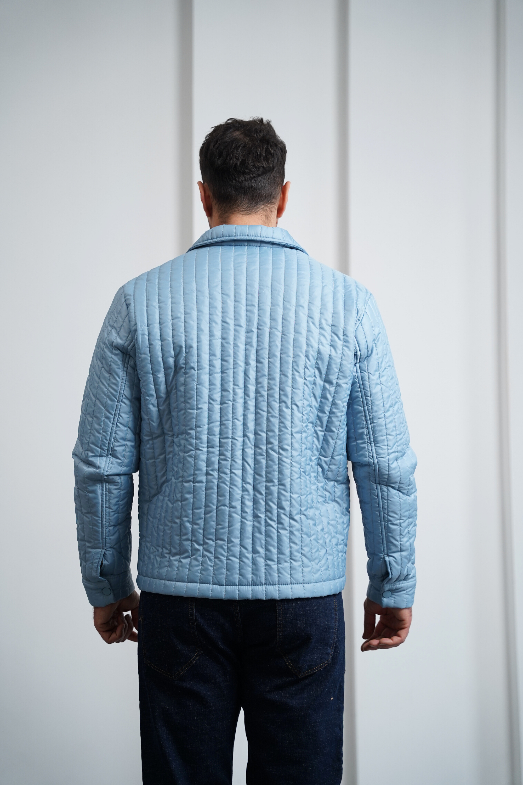 Çizgi Detaylı Dolum Elyaf Mont