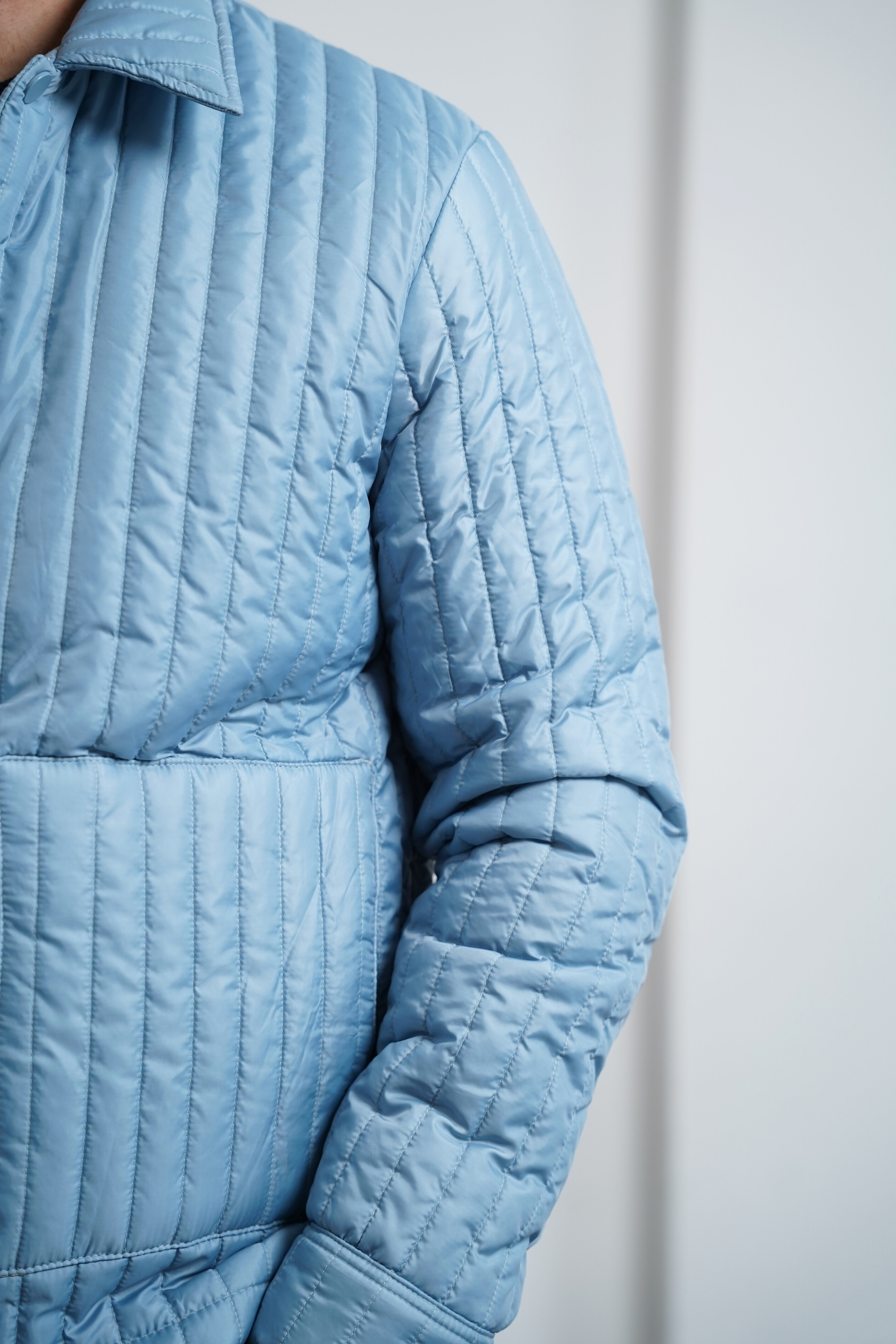 Çizgi Detaylı Dolum Elyaf Mont