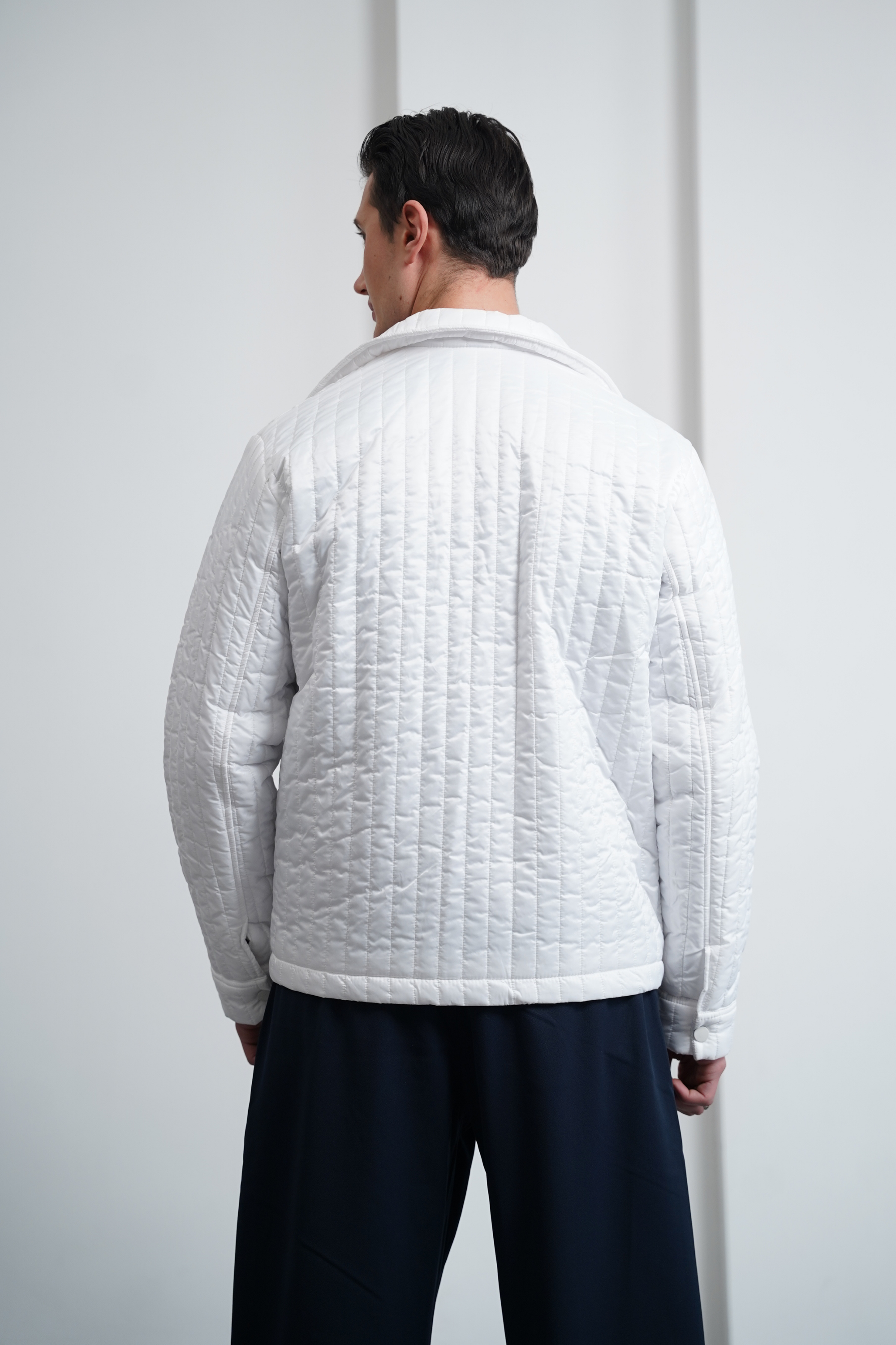 Çizgi Detaylı Dolum Elyaf Mont