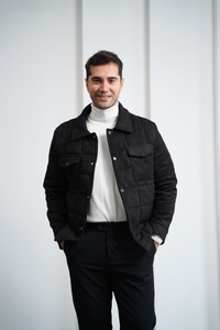 Yüksek Kalite Desenli Yarım Oversize Nubuk Mont