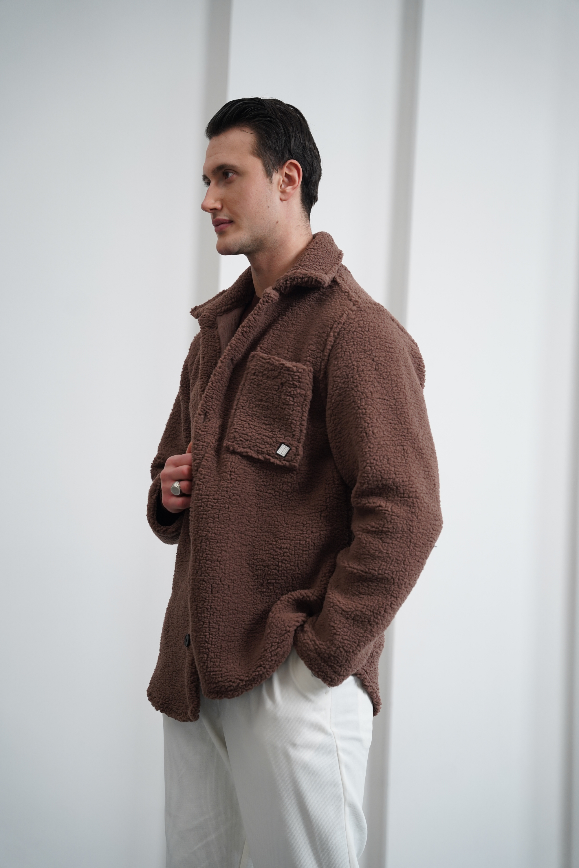 Oversize Peluş Mont