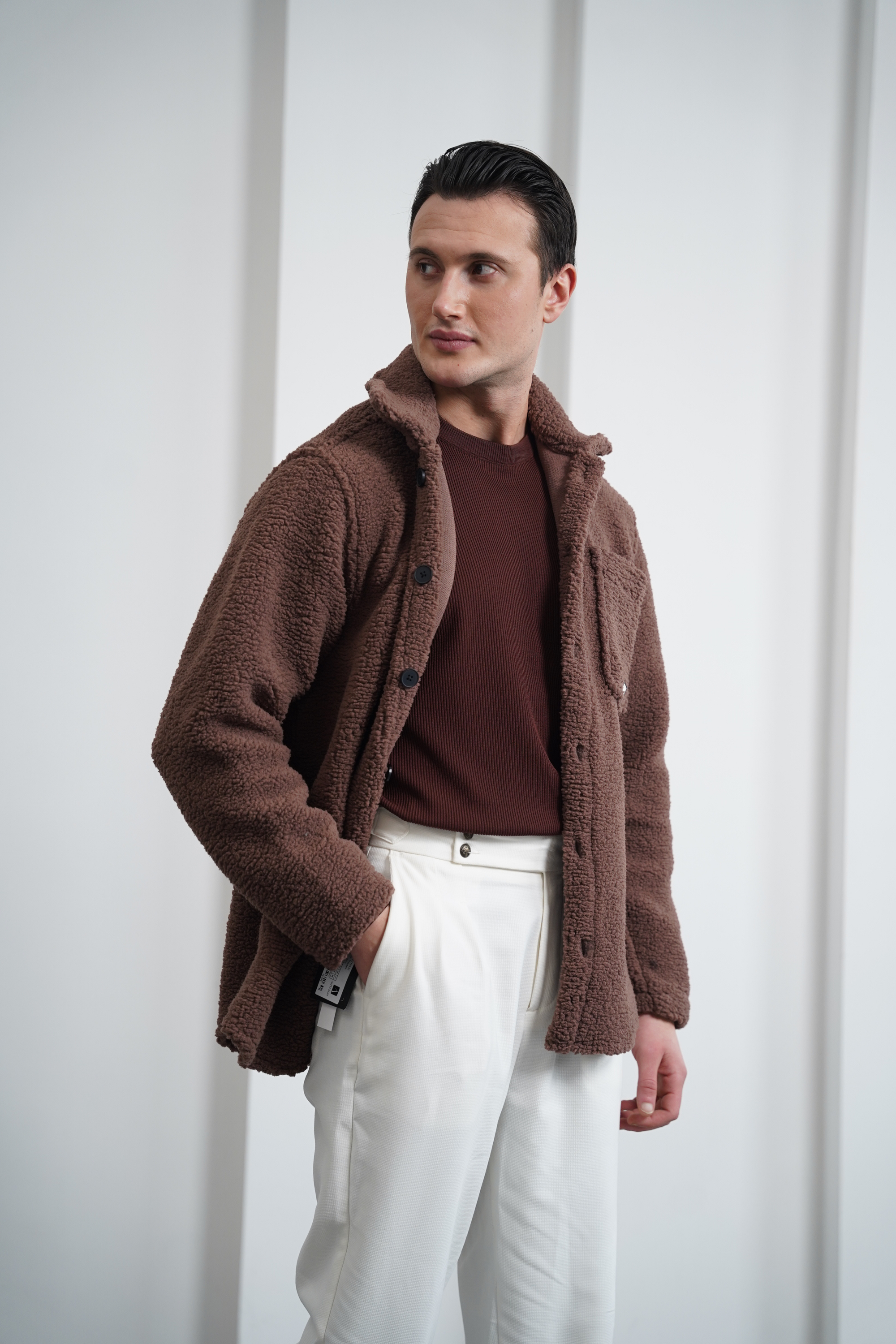 Oversize Peluş Mont