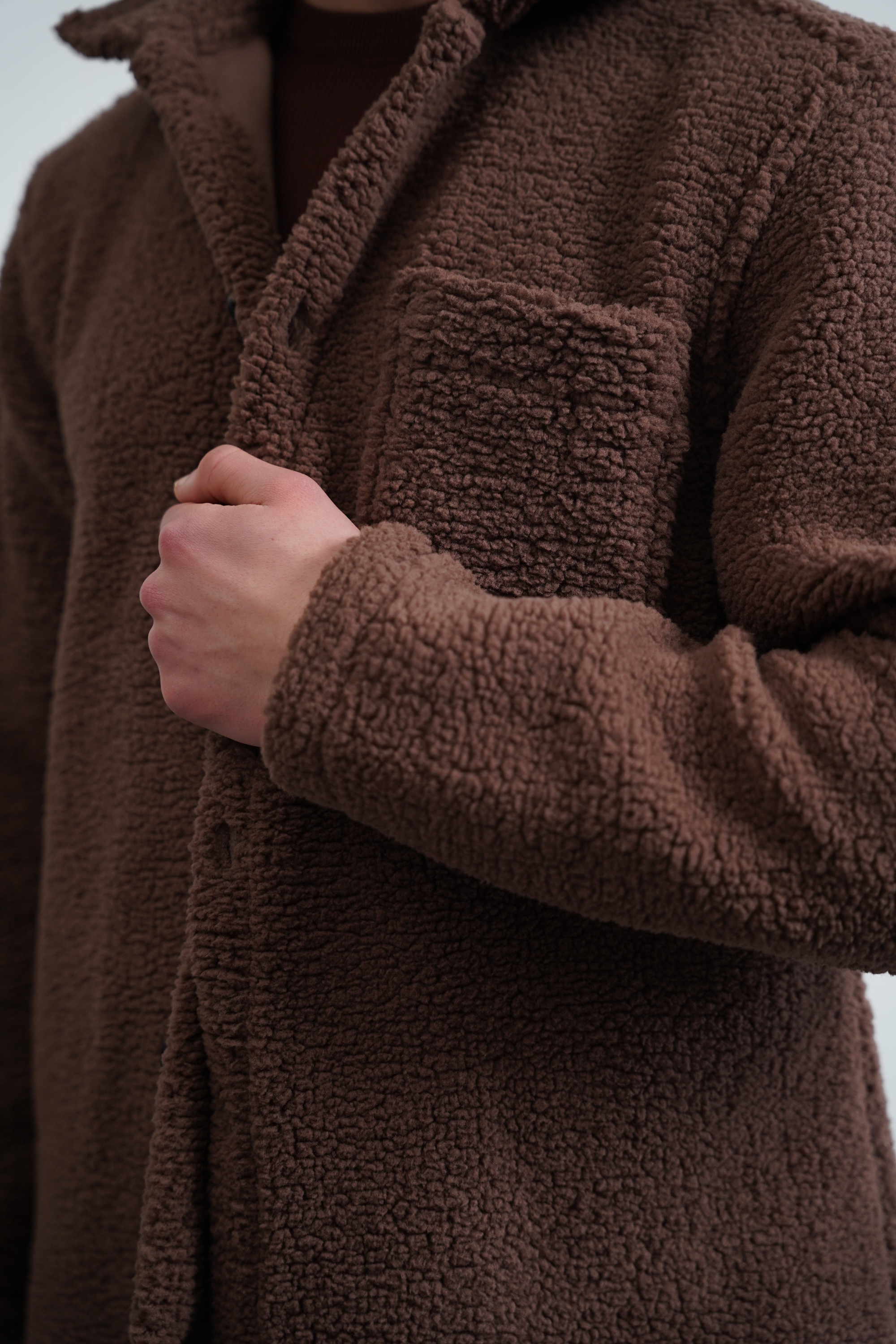 Oversize Peluş Mont