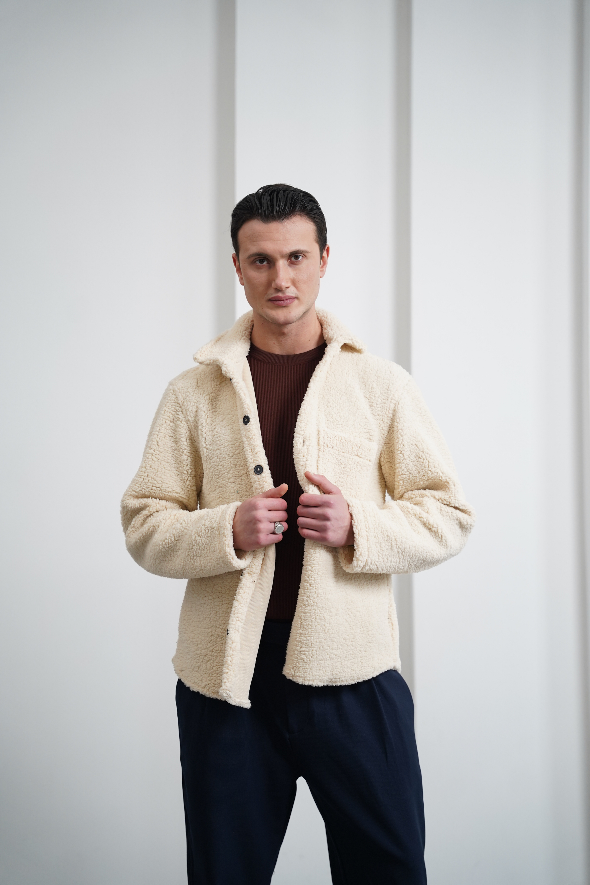 Oversize Peluş Mont