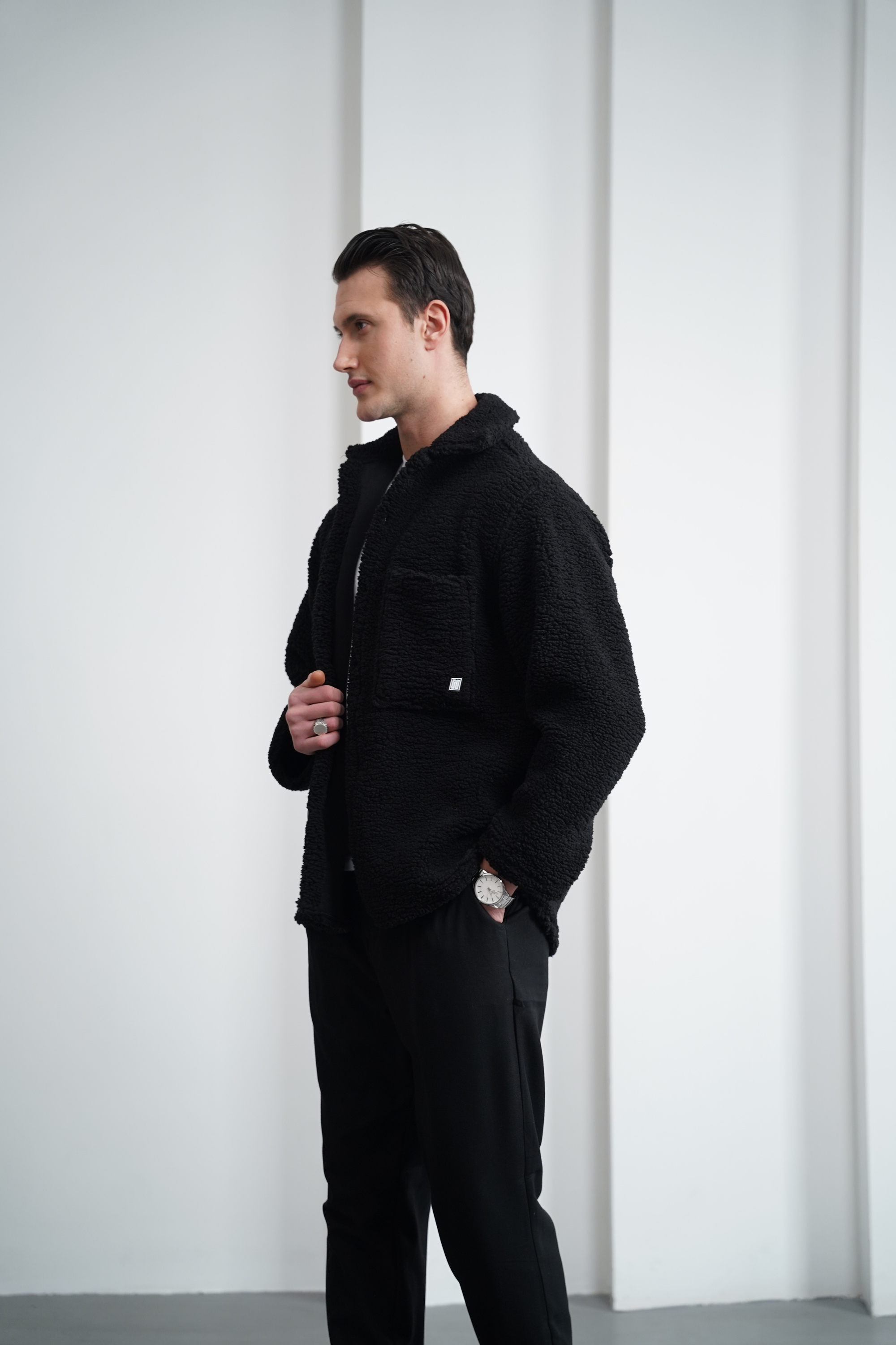 Oversize Peluş Mont