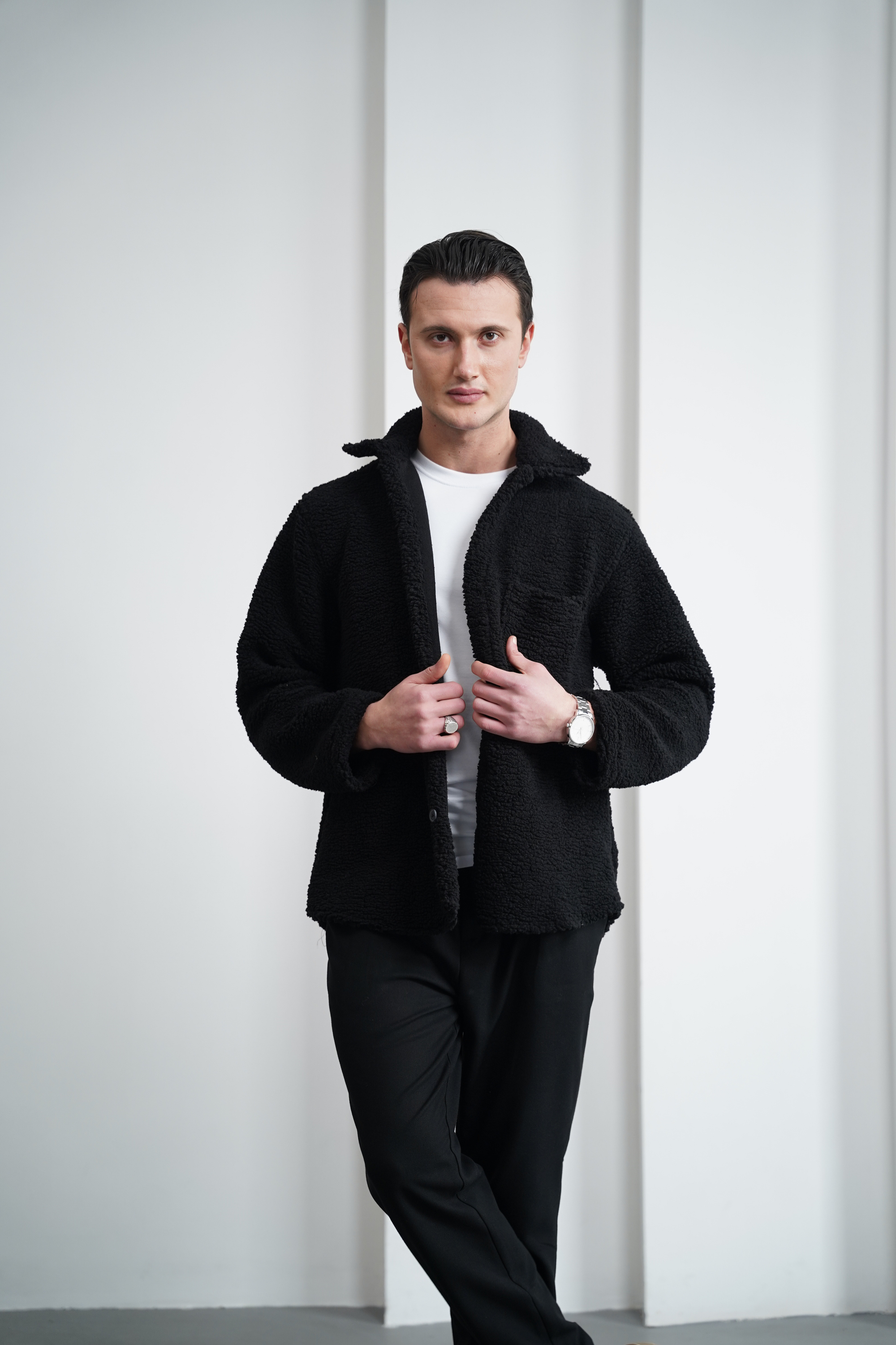 Oversize Peluş Mont