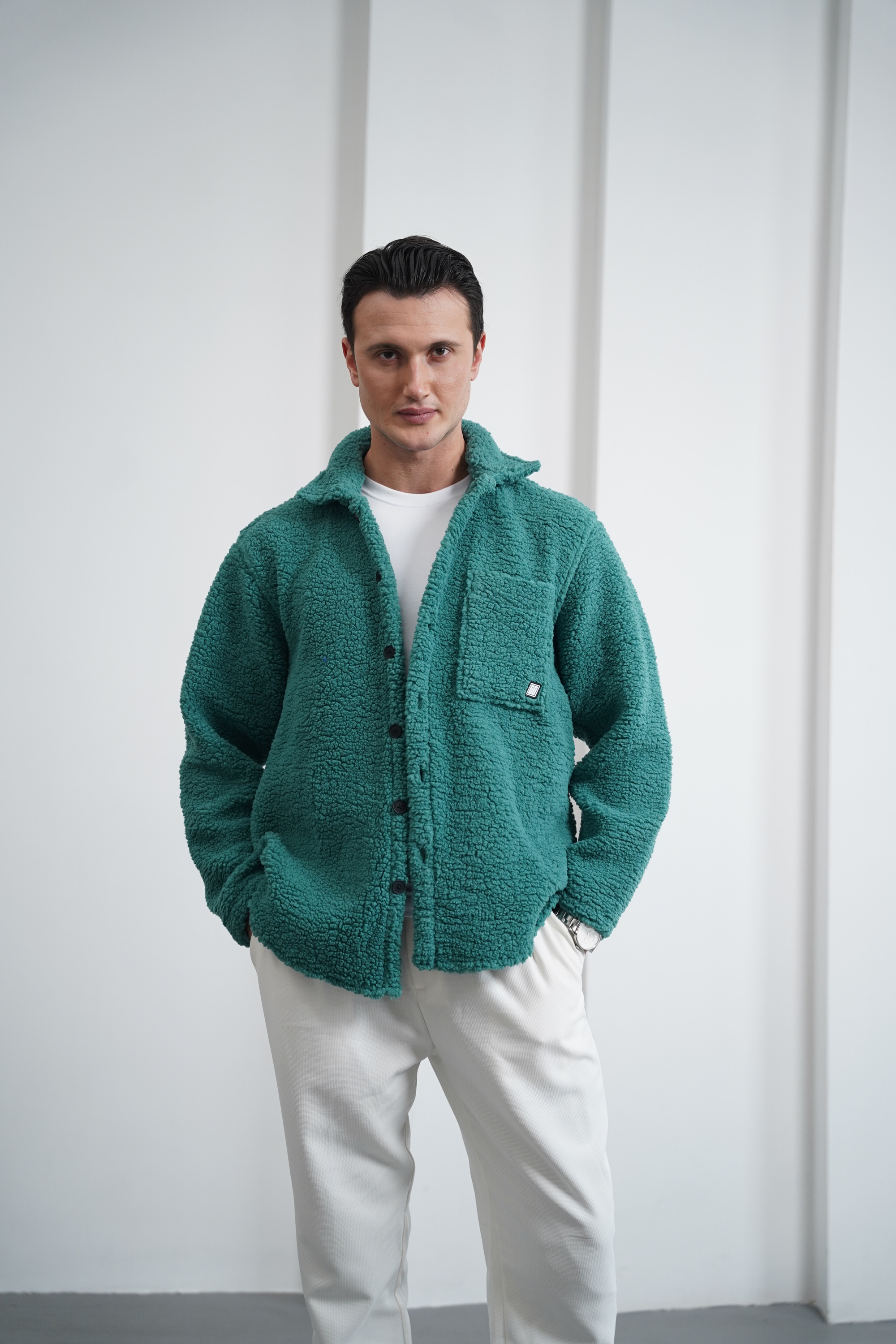 Oversize Peluş Mont