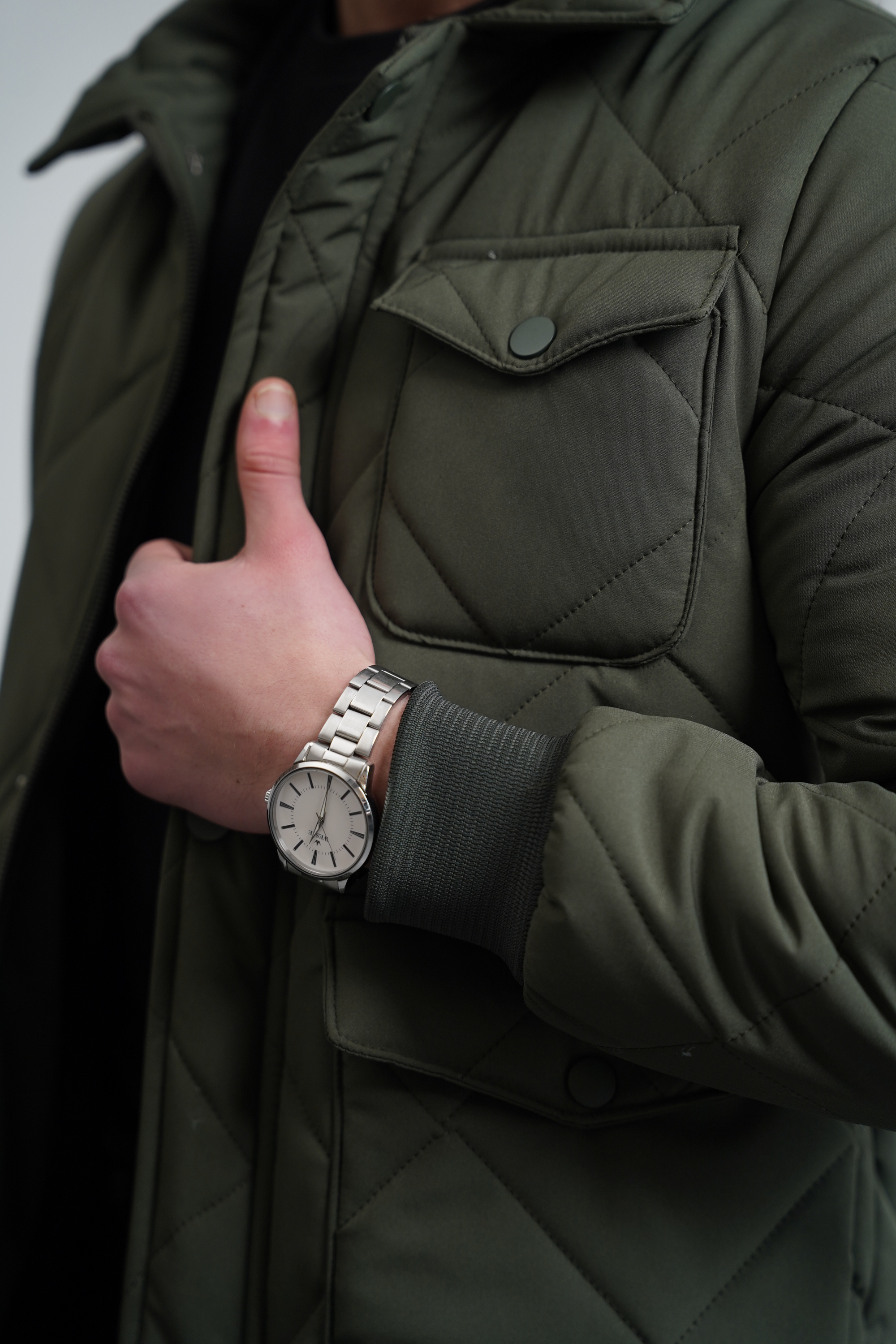 Slim Fit Baklava Desen Torba Cep Dolum Elyaf Mont