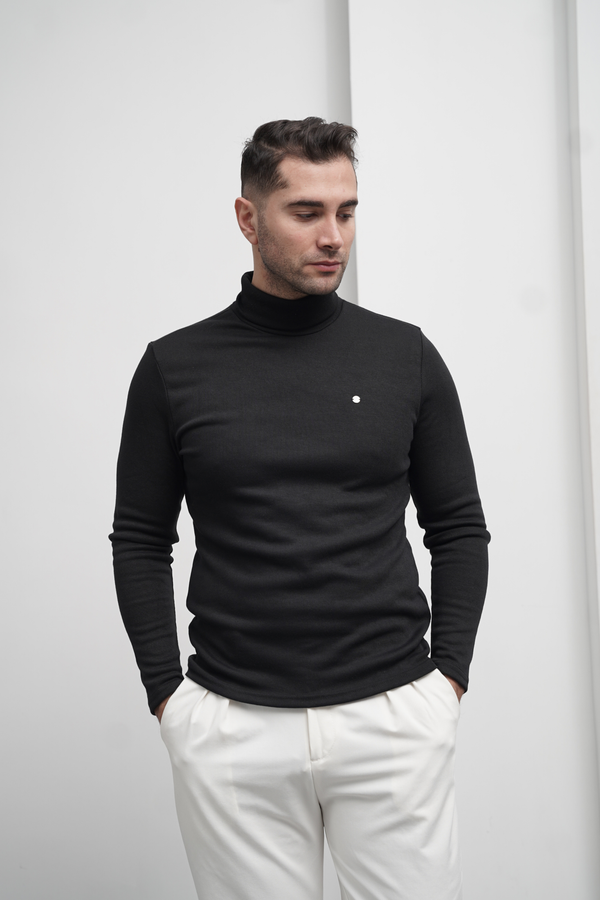 Slim Fit İtalyan Kesim Tam Balıkçı Boğazlı Kazak