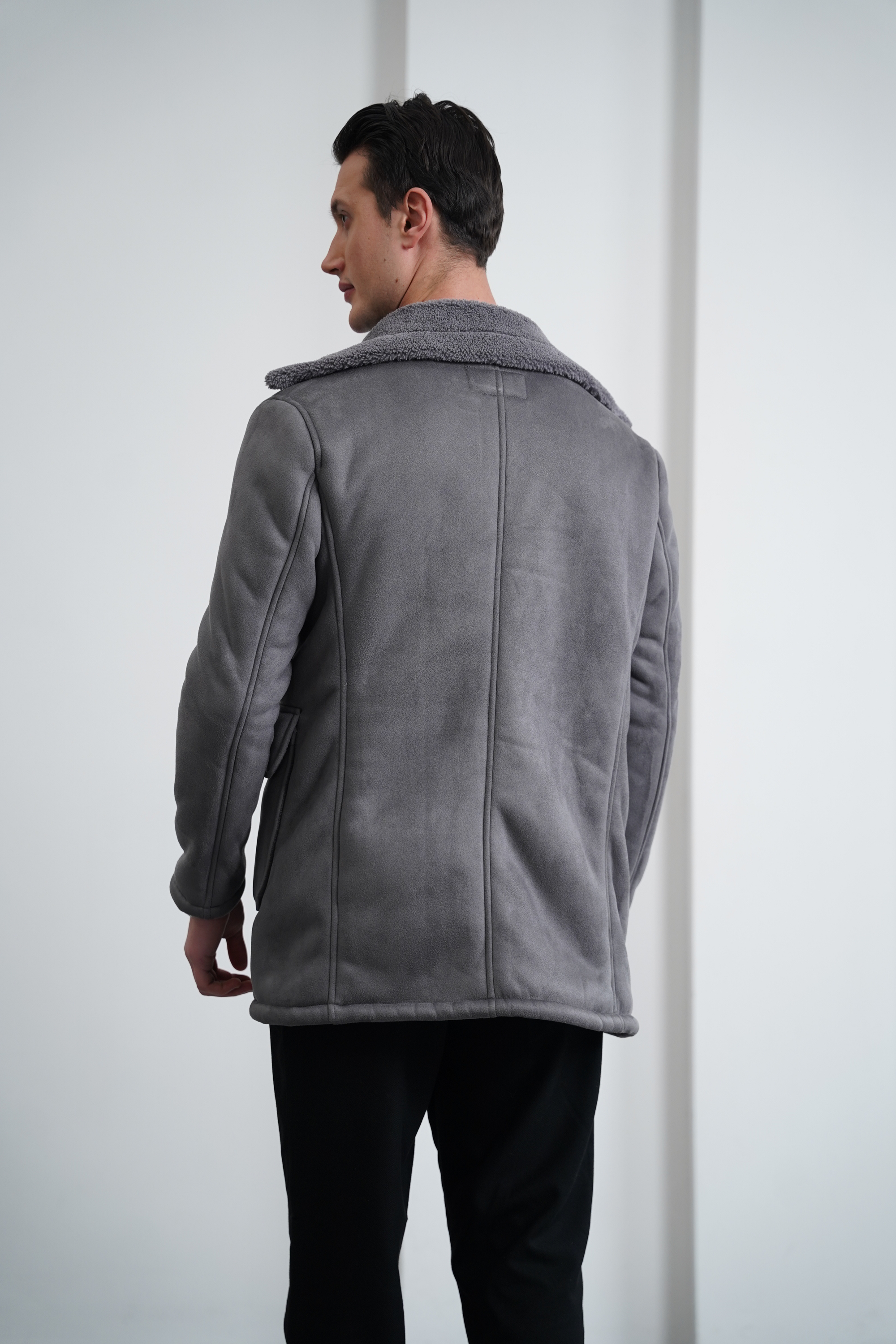 Torba Cep Full Kürklü Nubuk Mont