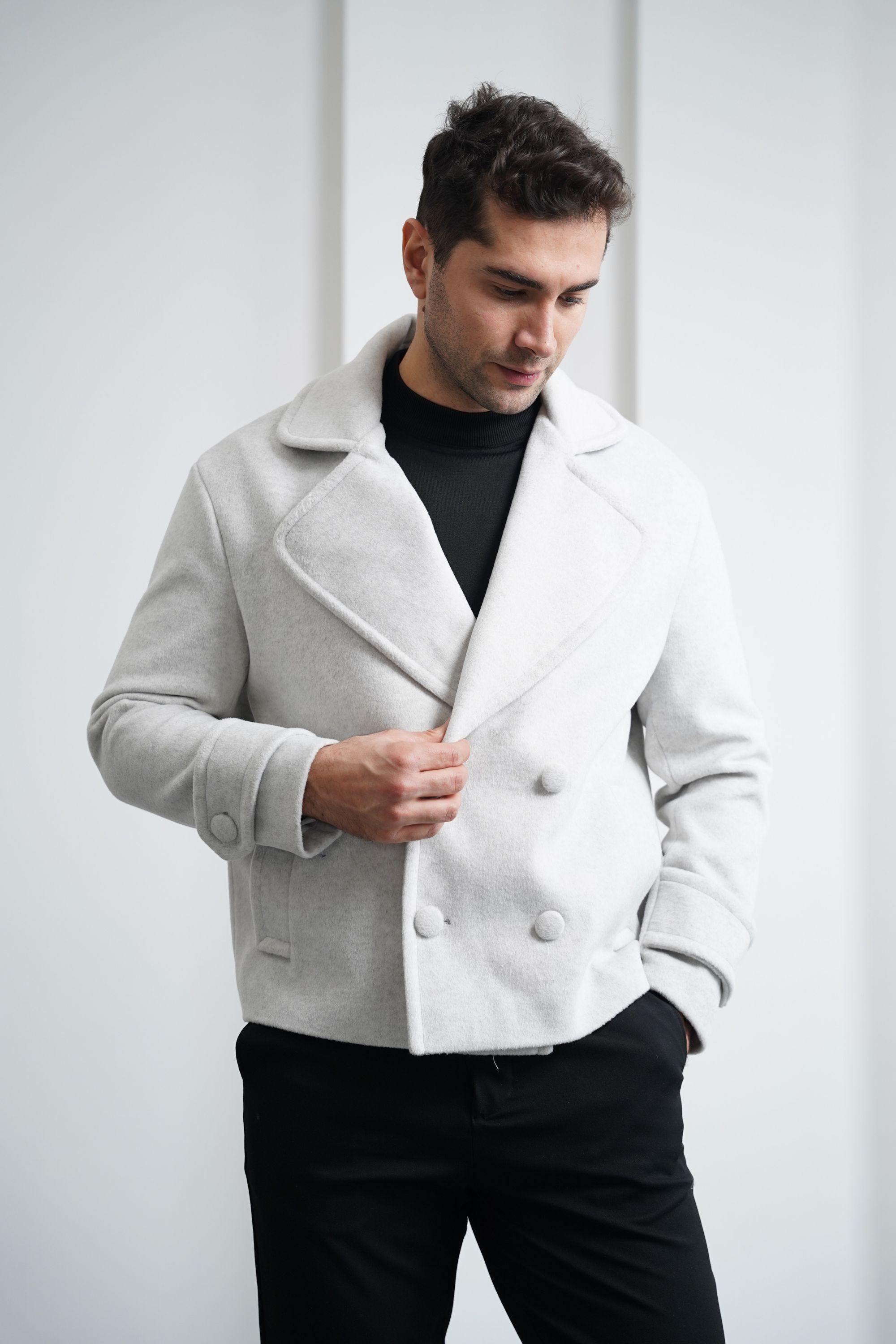 Yumuşak Dokulu Krep Model Kaşmir Ceket