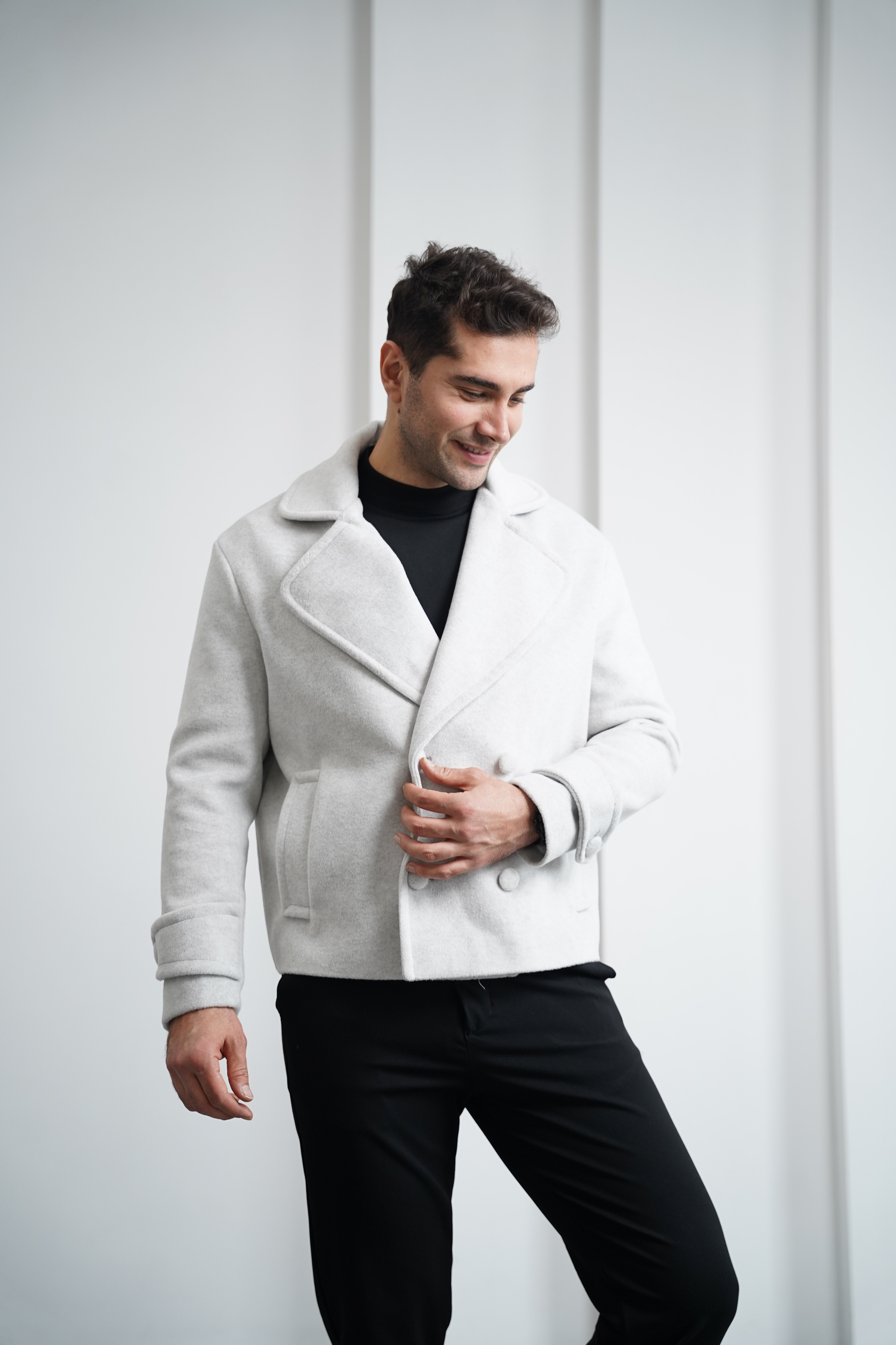 Yumuşak Dokulu Krep Model Kaşmir Ceket