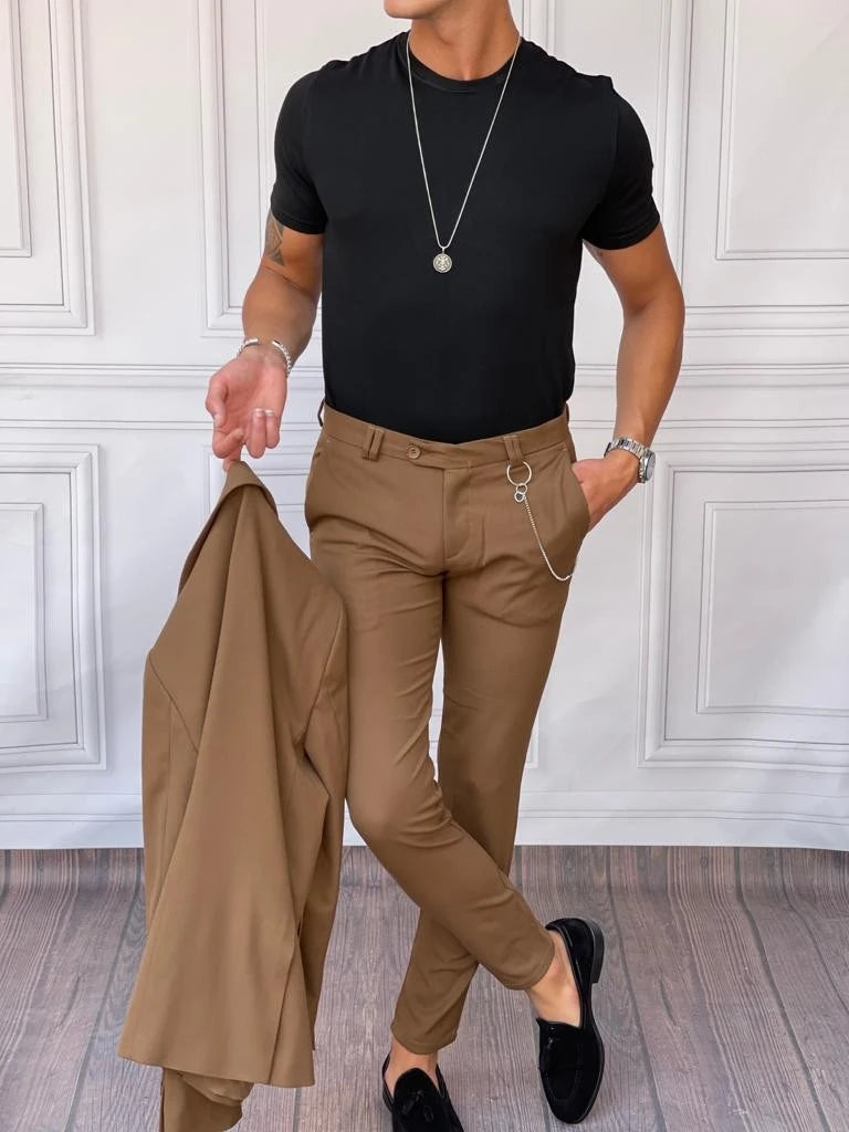 Slimfit Kalıp Pamuk Likra Ceket Pantolon Takım Elbise