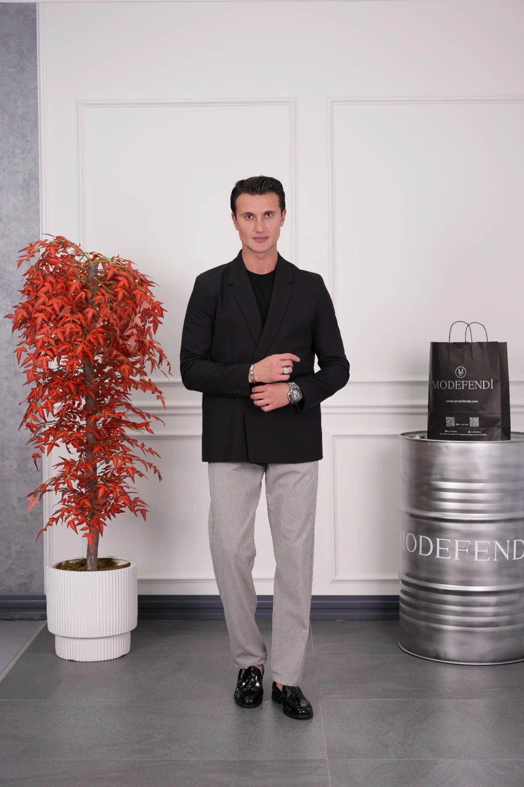 2 Düğme Detaylı Oversize Kesim Ceket