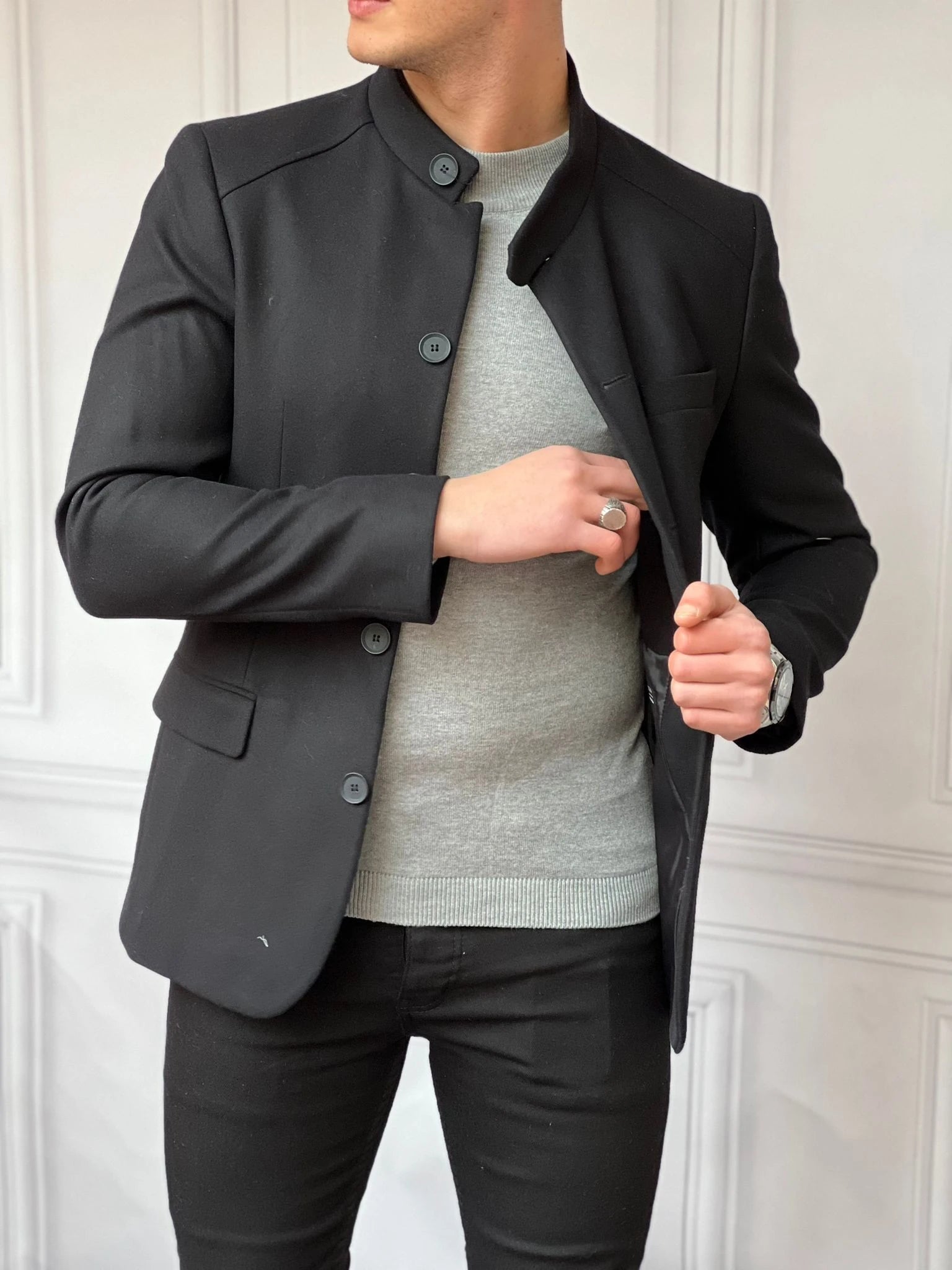 İtalyan Kesim Hakim Yaka Kaşe Kaban