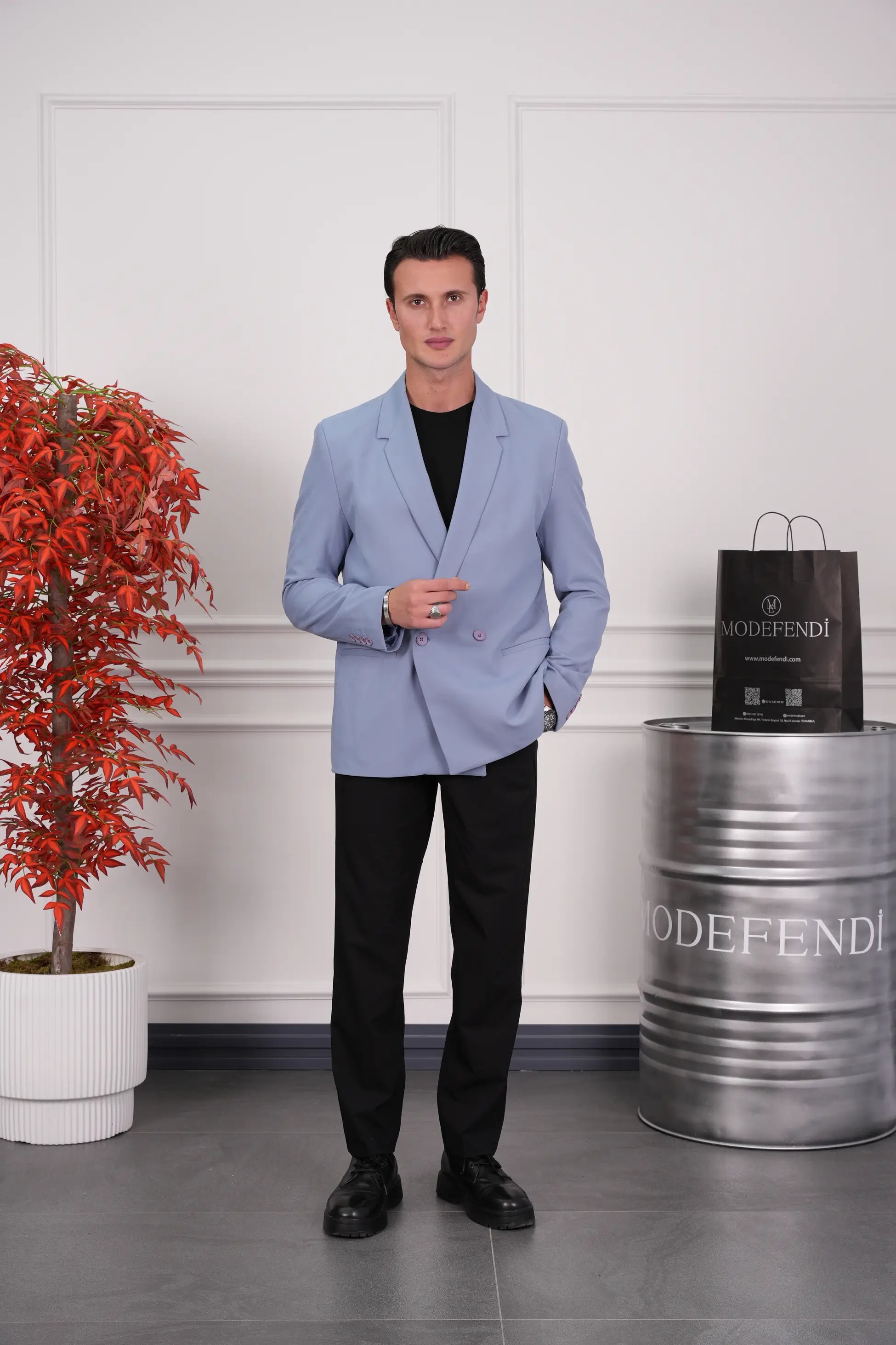 2 Düğme Detaylı Oversize Kesim Ceket