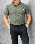 Slim Fit Baskı Polo Yaka Tshırt