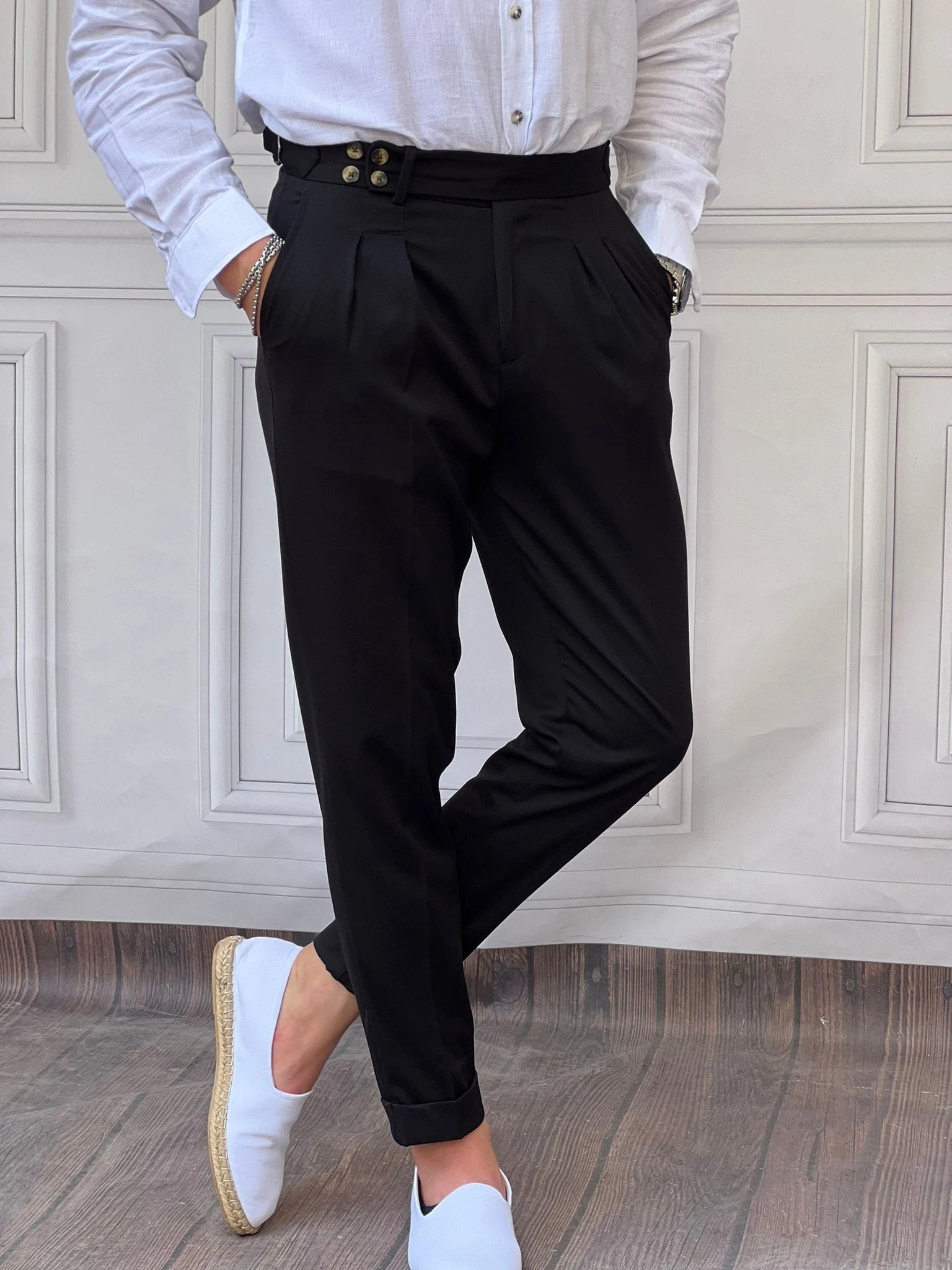 Rahat Kalıp Şalvar Kesim Kumaş Pantolon