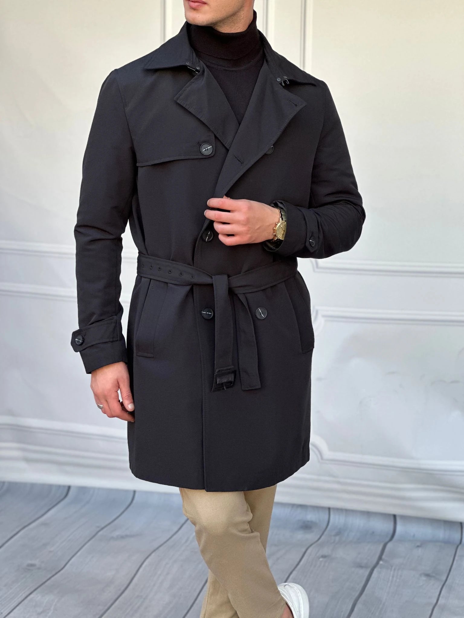 Regular Kalıp Kemerli Trençkot