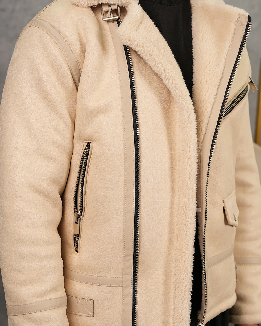 Full Kürklü Napa Deri Mont