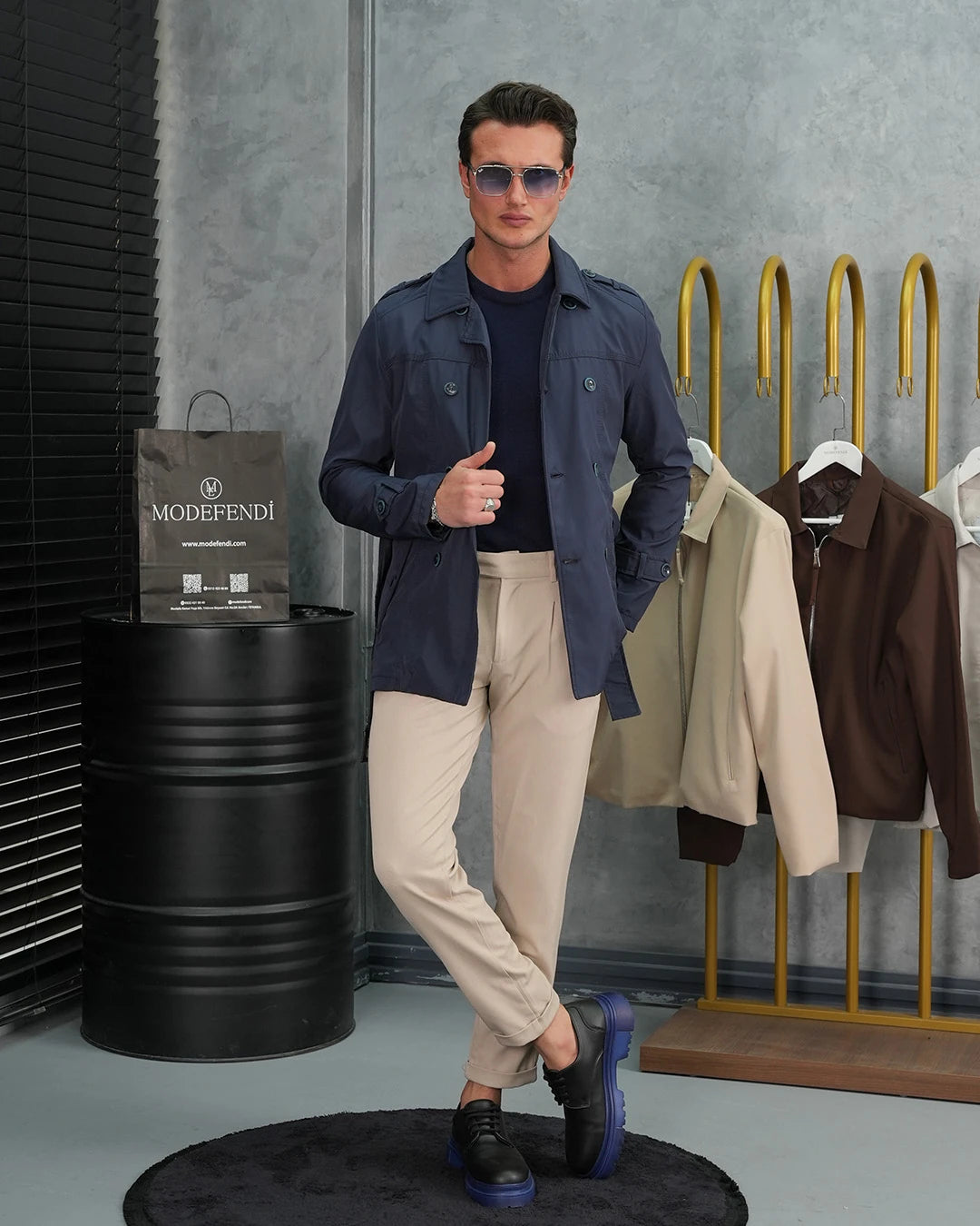 Kemer Detaylı Mevsimlik Trençkot