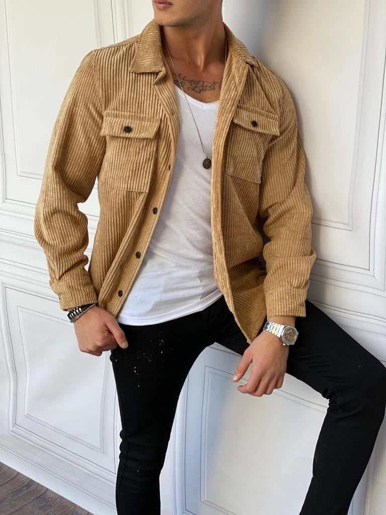 Fitil Kadife Oversize Gömlek