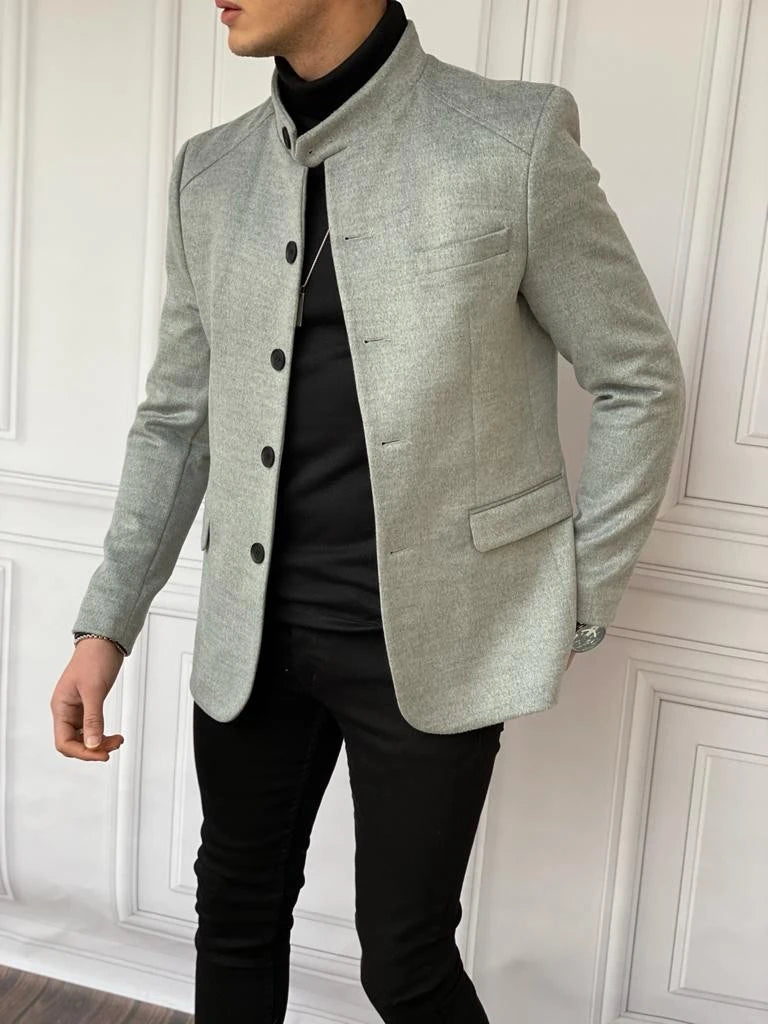 İtalyan Kesim Hakim Yaka Kaşe Kaban