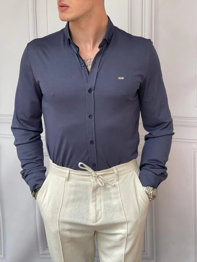 Yazlık Yüksek Kalite Örme İç Kısmı Merserize Gömlek