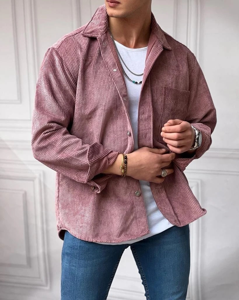 Fitil Kadife Oversize Gömlek