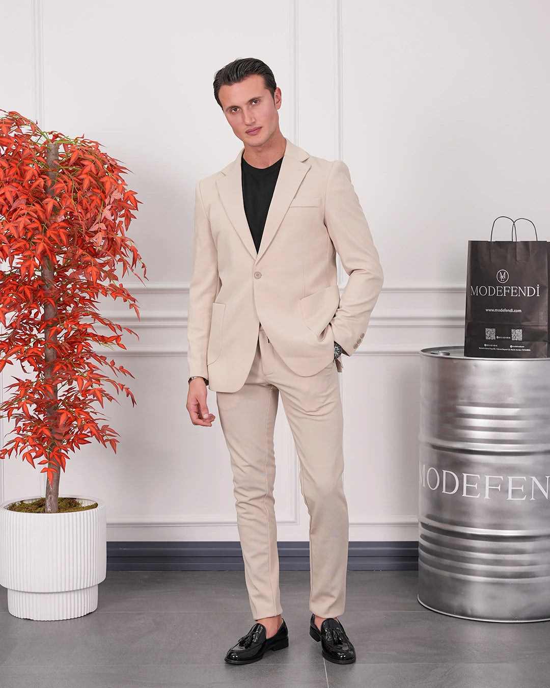 Petek Örme Pamuk Likra Takım Elbise