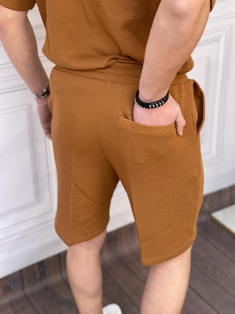 Oversize Alt-Üst Örme Bel Lastik Detaylı Kapri Takımı