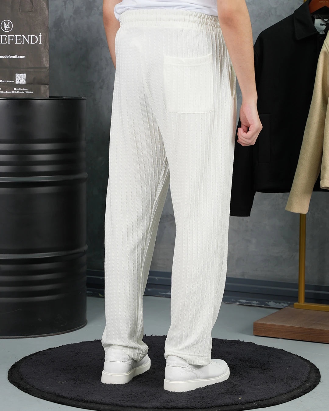 Örgülü Model Baggy Kesim Jogger İpli Pantolon