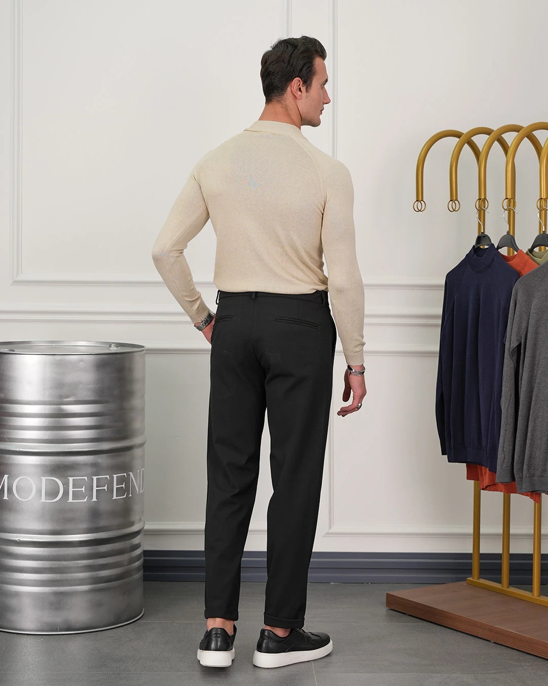 Pamuk Likra Slim fit Kalıp Yarım Balıkçı Kazak