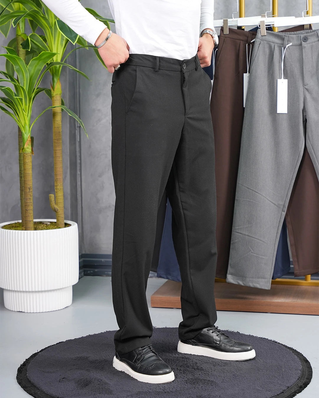 Orta Slim fit Kalıp Pamuk Likra Kumaş Pantolon