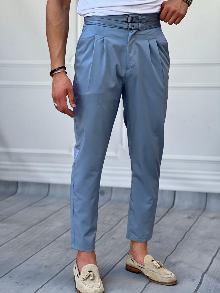 Toka Detaylı Çift Pile İtalyan Kesim Pantolon