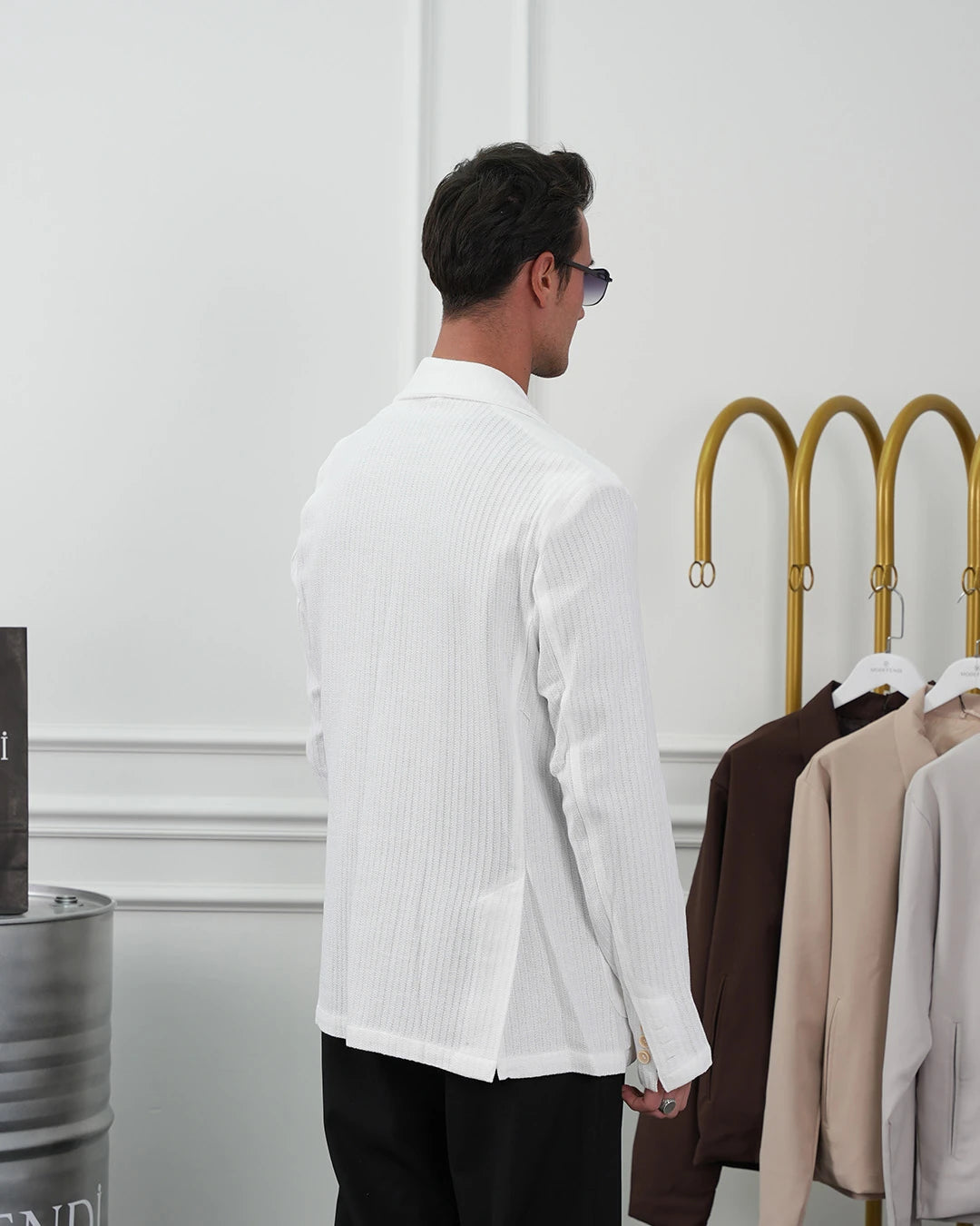 %100 Pamuk Keten Modern Fit Keten Ceket