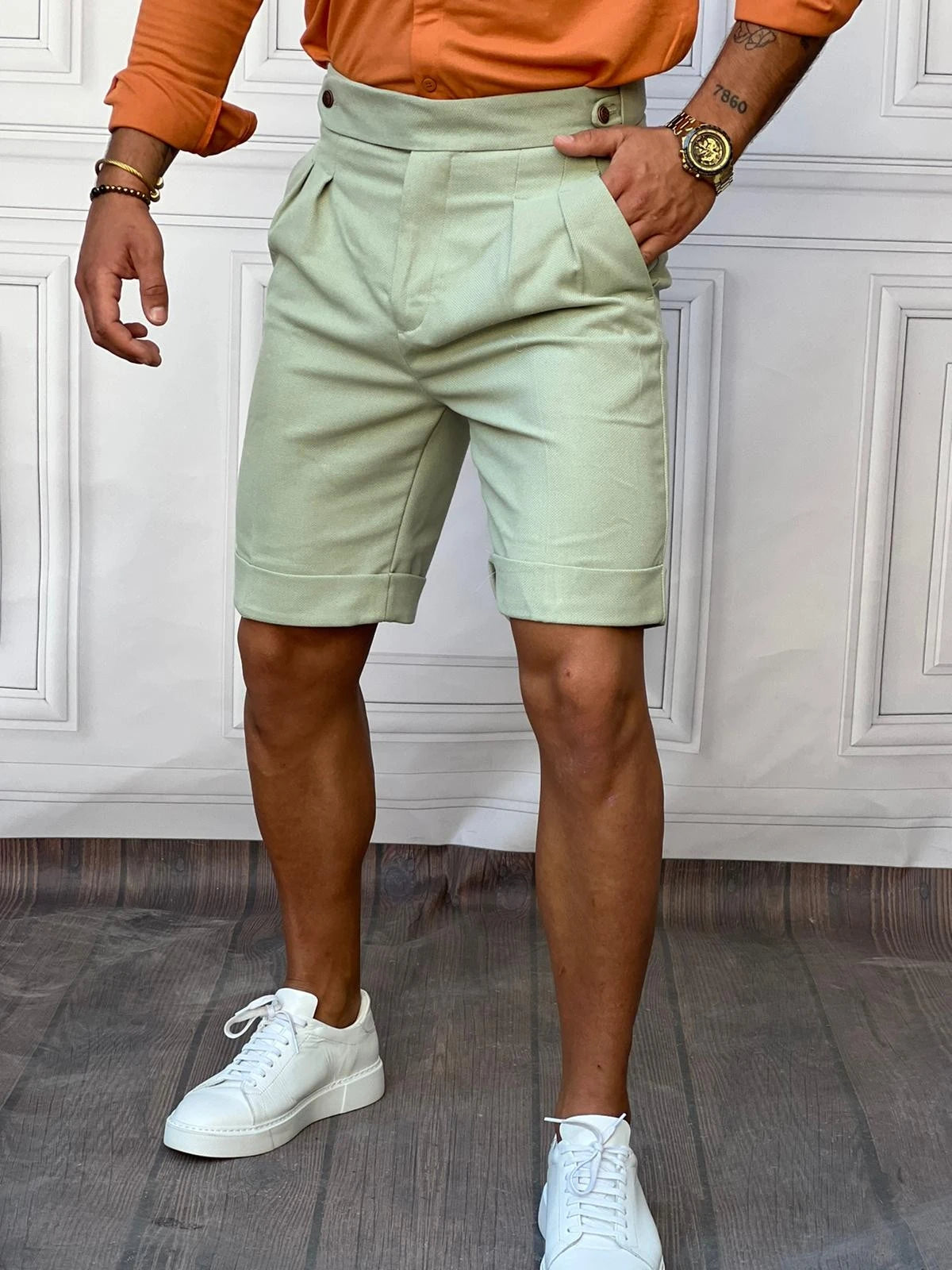 Pamuklu Keten Slimfit Kalıp Kapri