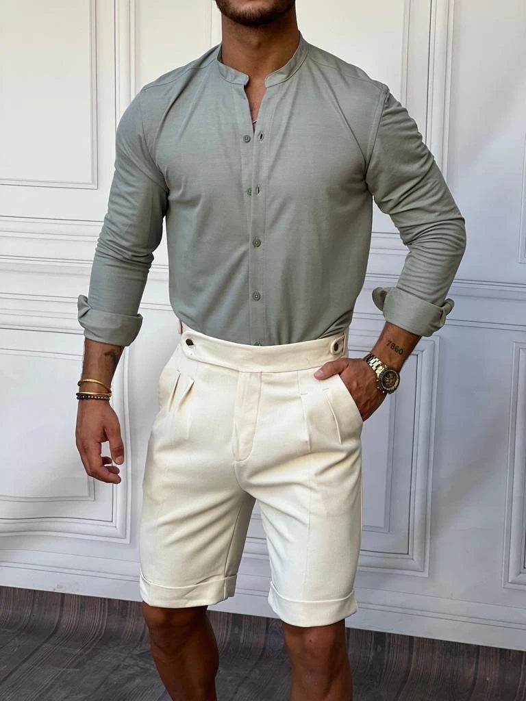 Pamuklu Keten Slimfit Kalıp Kapri