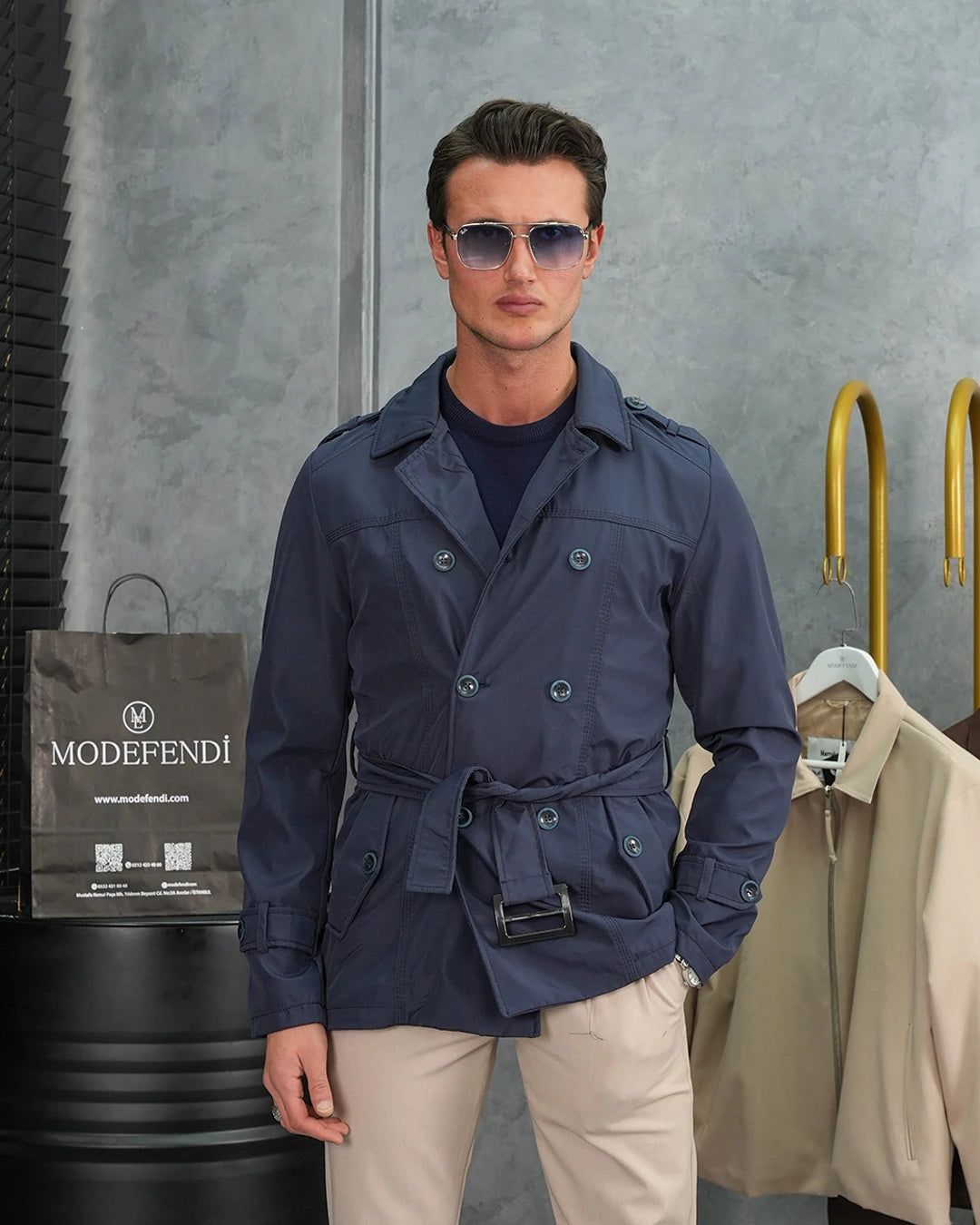 Kemer Detaylı Mevsimlik Trençkot