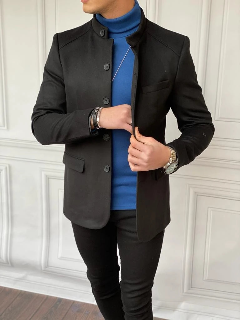 İtalyan Kesim Hakim Yaka Kaşe Kaban