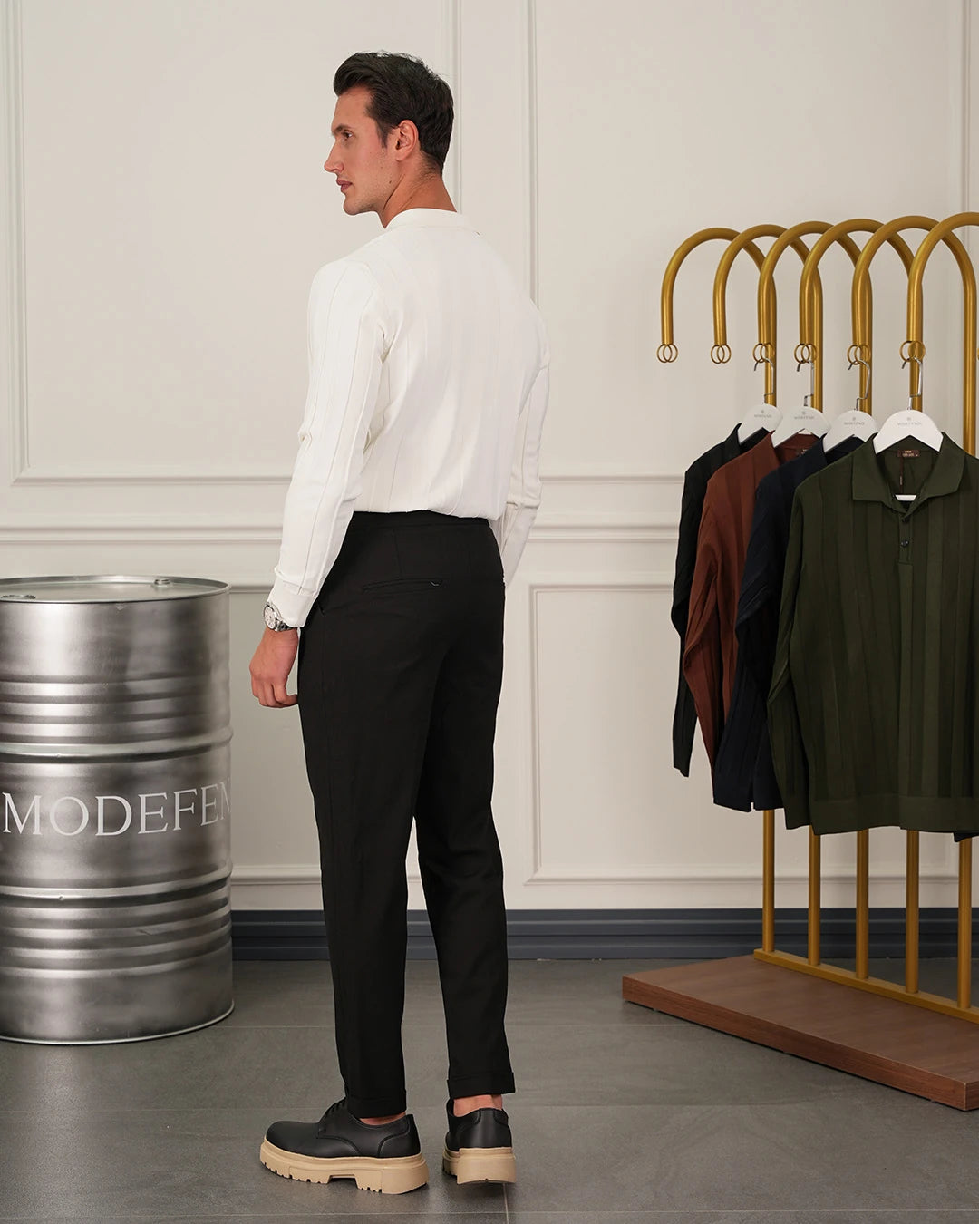 Yüksek Kalite Merserize Kumaş Şerit Çizgili Polo Yaka Triko