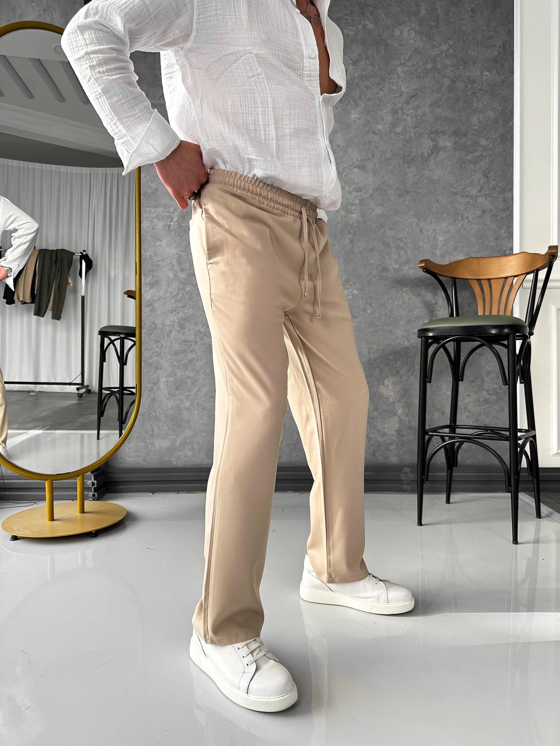 Bel Lastik Detaylı İpli Baggy Jogger Pantolon