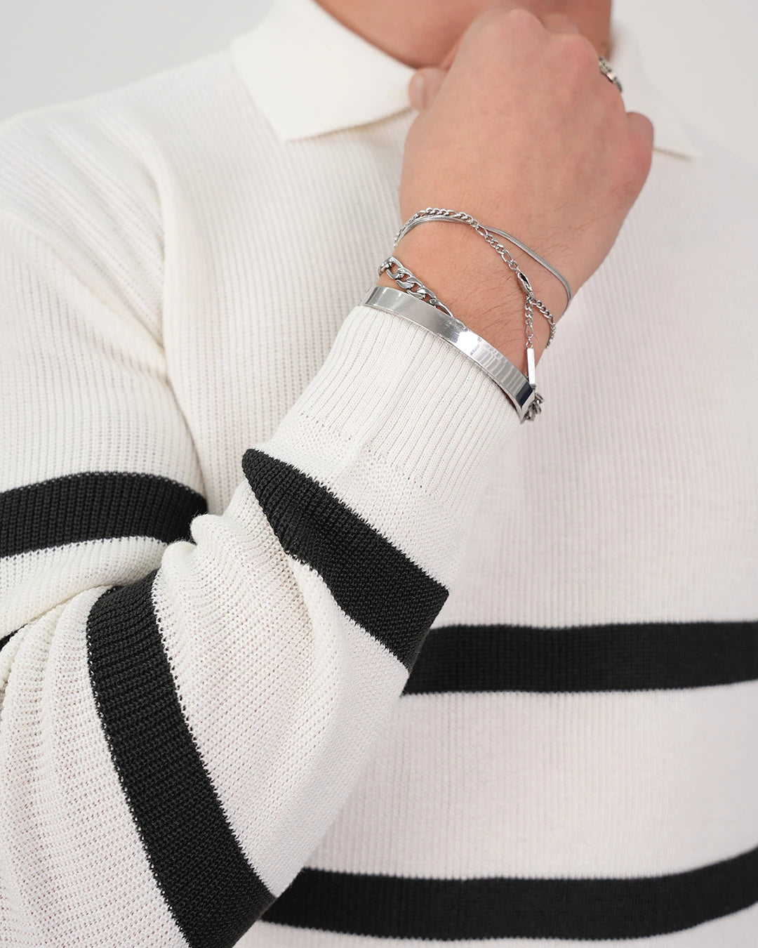 Yüksek Kalite Fermuar Detaylı Desenli Triko